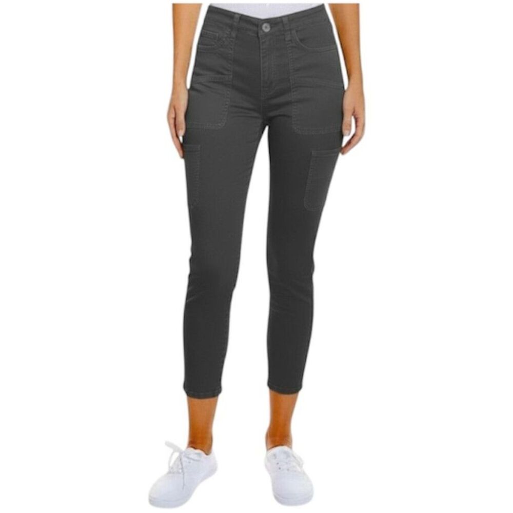 NWT Oat New York Black Carpenter Jeans Mid-Rise Skinny Ankle Stretch Size 2 / 26
